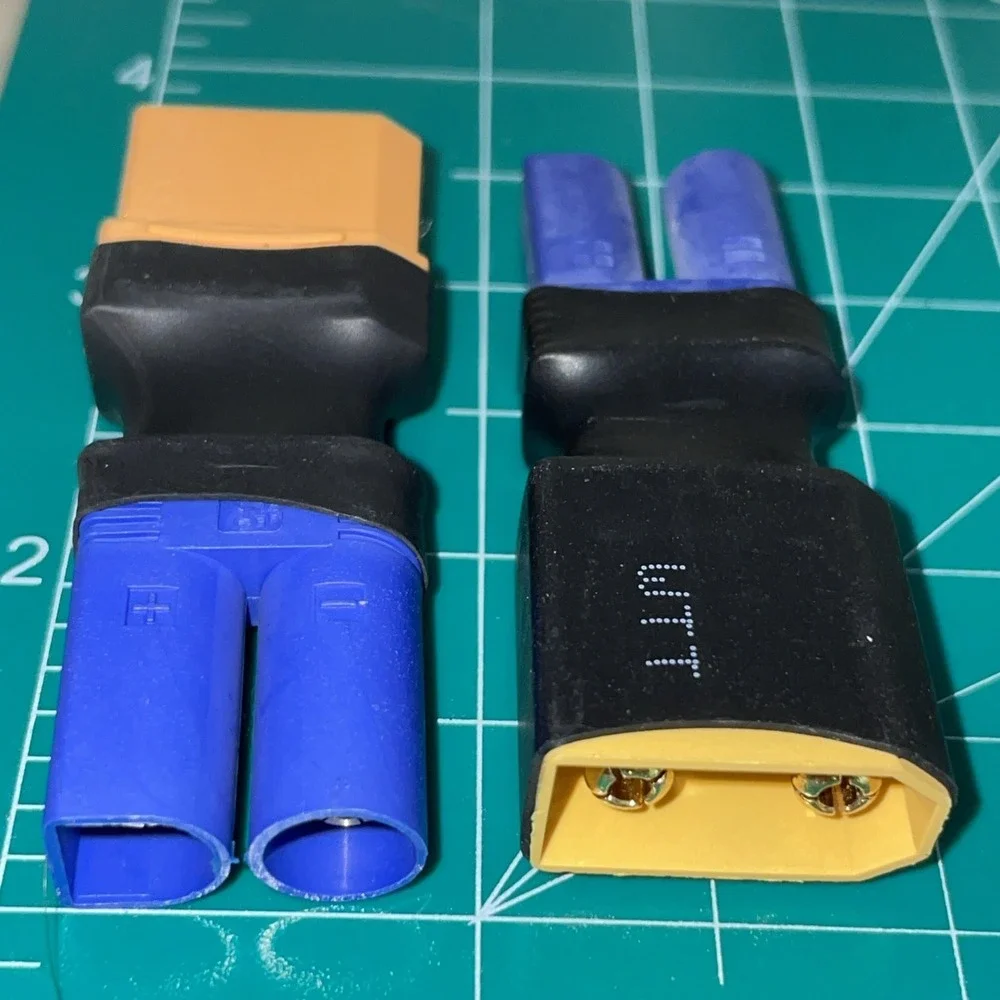 2pc‎ Male XT60 to EC5 Female Adapter Connector for Lipo Battery Plugs RC Parts
